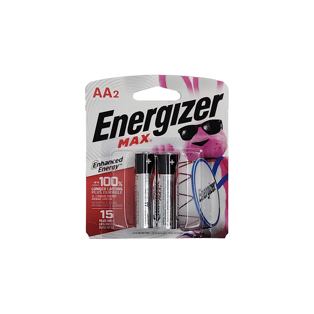 Baterías Alcalinas Energizer MAX AA (Blíster de 2 Unidades)
