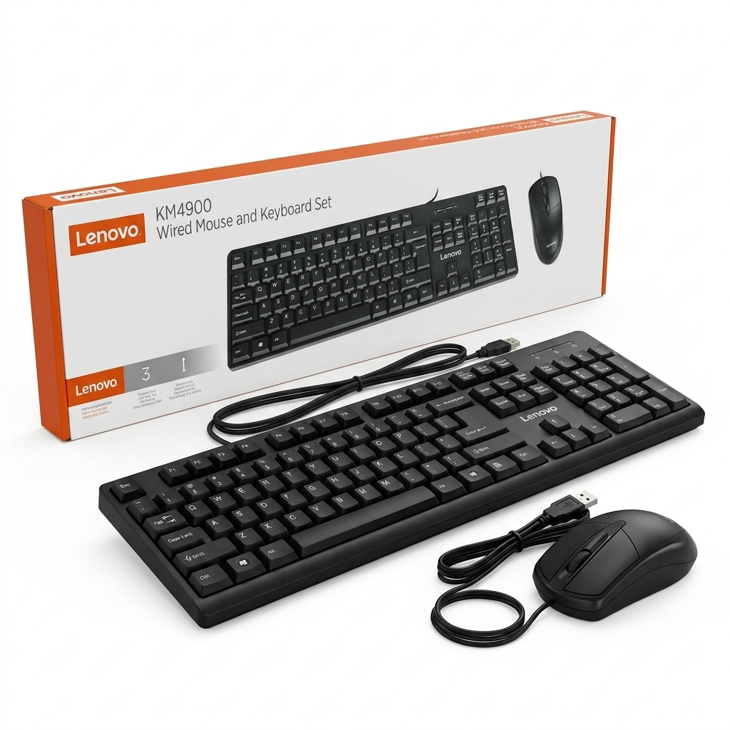 Kit Teclado Tradicional y Mouse Óptico Lenovo KM4900 USB - Imagen 2