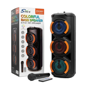 Kit Corneta Inalámbrica Sing-E Colorful Bass Speaker | Triple Parlante de 6.5 Pulgadas y 20W
