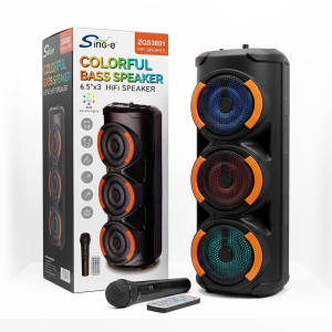 Kit Corneta Inalámbrica Sing-E Colorful Bass Speaker | Triple Parlante de 6.5 Pulgadas y 20W