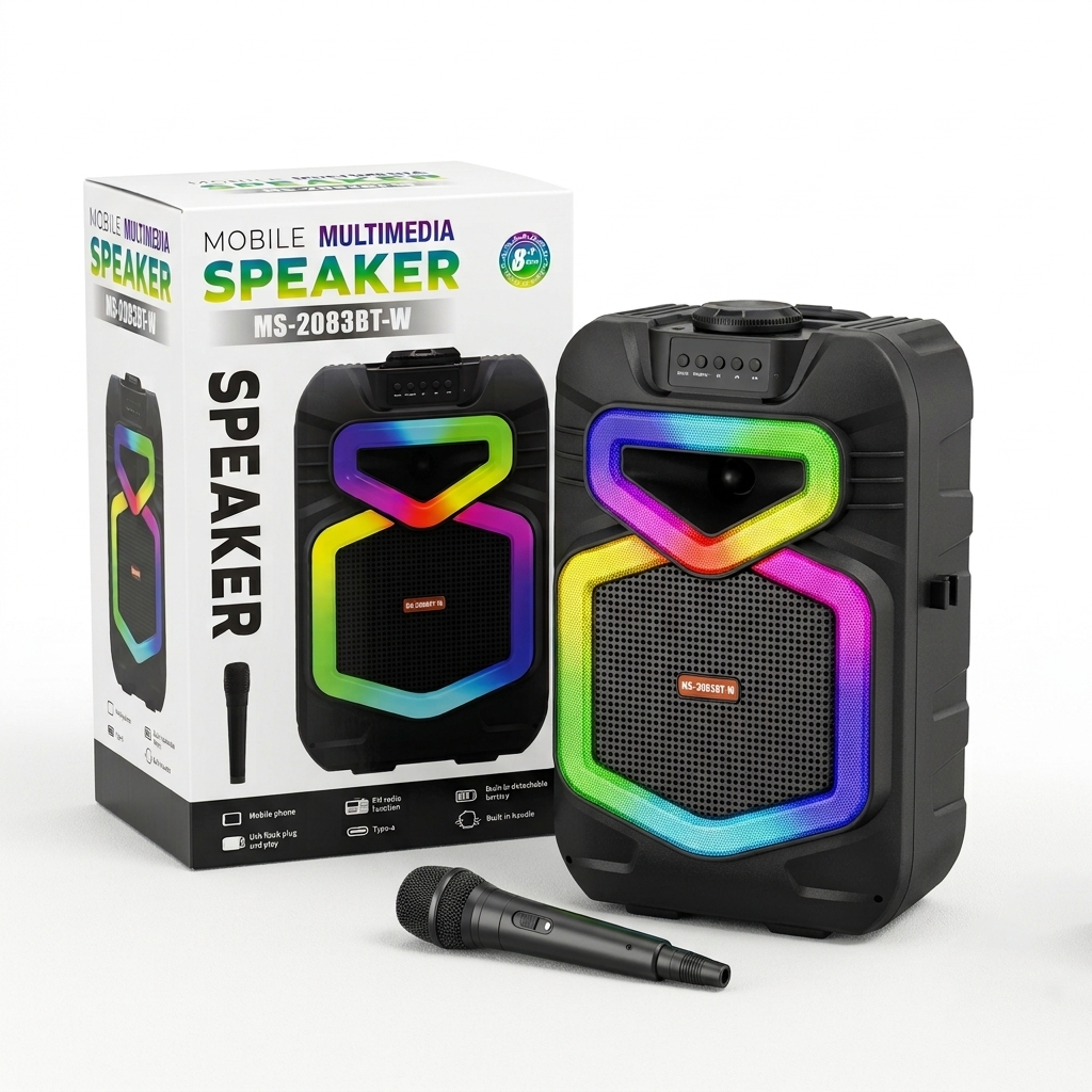 Corneta Inalámbrica Portátil Mobile Multimedia Speaker | 8 Pulgadas X 2, 4500W