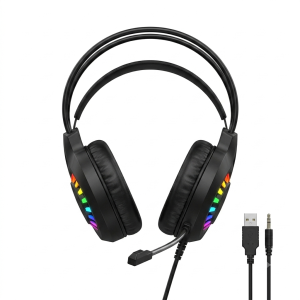 Audífonos Gaming MISDE V7 | Iluminación LED RGB, Micrófono Flexible, Diadema
