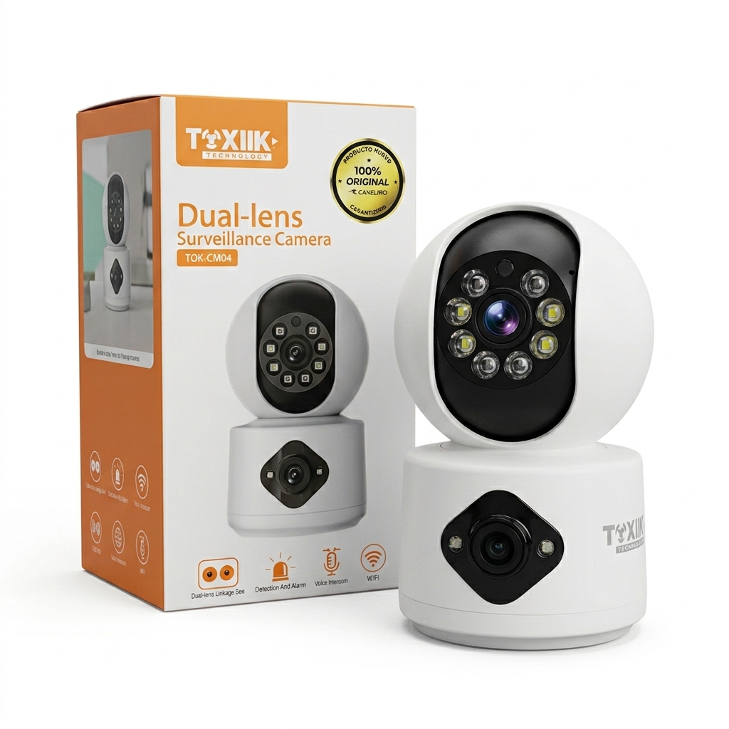 Cámara de Seguridad Inteligente TOXIIK TOK-CM04 Dual-Lens - Imagen 2