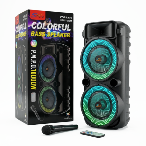 Kit Corneta Inalámbrica Sing-E Colorful Bass Speaker | Torre de Doble Parlante de 8 Pulgadas y 15W, 3600mAh