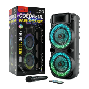 Kit Corneta Inalámbrica Sing-E Colorful Bass Speaker | Torre de Doble Parlante de 8 Pulgadas y 15W, 3600mAh